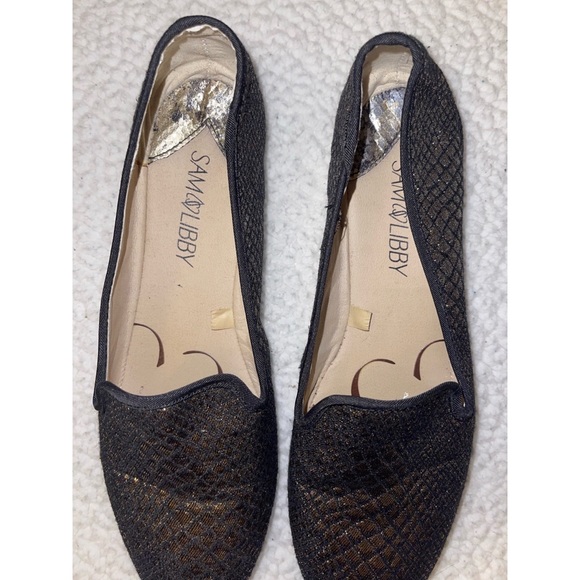 Women’s Black Sam & Libby Snakeskin Flats 💛 - Picture 12 of 14